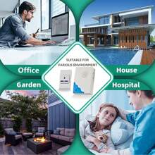 Melodías 1 botón remoto 2 receptores enchufables Timbre inalámbrico para seguridad del hogar - Tipo de Enchufe A USA (110-127V) - Ver 5