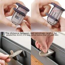 1pc Aluminum Alloy Sliding Door & Window Lock, With Anti-Pinch, Anti-Theft, Anti-Falling Functions And Lock