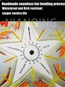 كرات كرة قدم احترافية رابطة المحترفين، جودة عالية من جلد البولي يوريثان، مرونة ممتازة، تكنولوجيا لحام حرارية خالية من الغرز، مقاومة للانزلاق والاهتراء، سهلة الركل، للتدريب المحترف للبالغين والشباب، كرة قدم رقم 5، إبرة الكرة مجانية، شبكة الكرة - الذهبي - مشاهدة 6