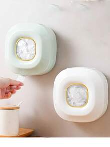 1 件/壁挂式保鲜膜分配器无需钻孔一次性食品保鲜膜收纳盒防尘盒家居装饰圣诞礼物家居礼品房间装饰