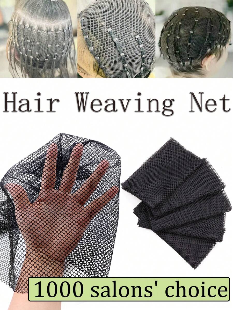 nunify 编织网 17.5 英寸 X 26 英寸 黑色编织网 用于钩编发型 女士钩编帽 女士编织网 用于缝制网状发网 头发编织网 用于接发的编织网