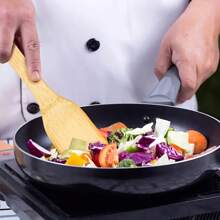 1pc Bamboo Kitchen Utensils - Non-Stick Heat Resistant Spatula And Spoon, Suitable For Cooking And Serving, Wooden Cooking Tools, Non-Stick Spoon Spatula Set With Handles, Heat Resistant Spatula Set, Easy To Clean, Dishwasher Friendly, Ideal For Home Kitchen Chefs, Cooking Enthusiasts, Women And Men