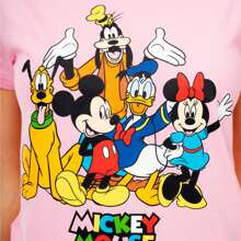 Disney Mickey Mouse Pyjamas | Mickey And Friends Womens' Pyjama Set | Adults' Sleepwear - Pink - View 3