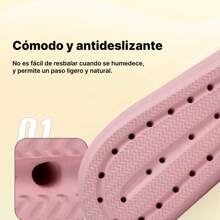 Sandalias de Almohada para Mujer – Suela Gruesa, Hebillas Ajustables, Diseño Moderno y Cómodo - Rosa - Ver 4