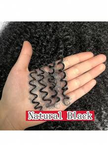 Ready To Go 13X4 Lace Front Wigs Human Hair Kinky Curly Bob Wigs For Women Pre Plucked Pre Braided Natural Hairline Deep Wave Lace Front Wigs 200% Density 16 Inch Natural Black Color - Natural Black - 查看 5
