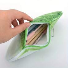 1 pieza Estuche de lápices de peluche creativo y divertido en forma de verdura, de gran capacidad para guardar lápices y bolígrafos