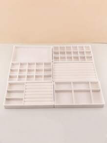 1 件/4 件/6 件天鹅绒珠宝展示托盘，优雅珠宝收纳托盘，便携式戒指耳环项链收纳托盘 - 款式 - 查看 15