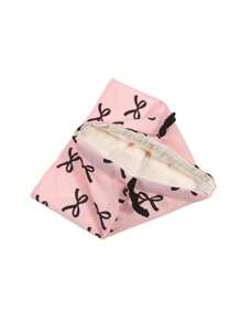 1PC S/L Bow Drawstring Mini Bag, Travel Portable Storage Bag, Storage Hanging Bag Holiday Essentials Holiday Travel Essentials Travel Bag Travel Accessories
