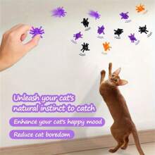 12 件互动猫玩具蜘蛛 - 蜘蛛玩具用于互动攀爬、翻转、爬墙，是送给猫主人的完美礼物！ - 彩色 - 查看 5