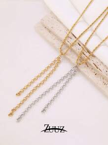 1pc Fashion Stainless Steel Chain Necklaces For Women Choker Jewelry Best Friends Gifts