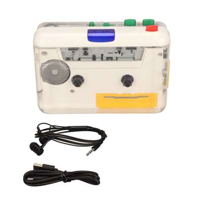 USB Cassette to MP3 Converter Plug and Play Reproductor de casetes portátil recargable para auriculares altavoces ordenadores portátiles