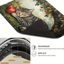1pc Rooster Station Skateboard Pattern Rubber Stove Protection Pad, 28.3 X 20.5 Inches, Anti Slip, Heat-Resistant Synthetic Cover Electric Glass Stove, Scratch Resistant, Multifunctional Flat Top Oven, Washing Machine, Mouse Pad, Kitchen Decoration