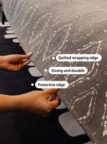 1 件雪尼尔编织沙发垫，适合所有季节，款式新颖，宠物友好，防尘，防滑沙发套，适用于 L 型组合沙发和 1/2/3/4 座沙发，秋季/春季防刮