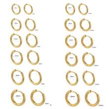 316L Surgical Stainless Steel Huggie Hoop Earrings 6mm 8mm 10mm 11mm 12mm 14mm Hypoallergenic Earrings Hoop Cartilage Helix Lobes Hinged Sleeper Earrings For Men Women