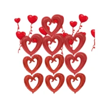 5 sztuk małych balonów haczykowych w kształcie serca, dekoracja na przyjęcie walentynkowe z okazji Dnia Matki, tło ceremonii ślubnej, rekwizyty fotograficzne