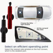 1件装二合一汽车应急锤，安全无价，逃生锤守护生命，小巧便携逃生工具 - 逃生錘 - 查看 7