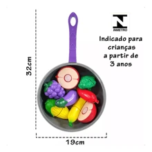 Crec Food Cuts Vegetables Fruit Kitchen Children's Toy Food Picnic Picnic Frying Pan Children's Toy Gourmet Kitchen With Accessories Food Fruits Vegetables Greens Pretend Food - 彩色 - 查看 2