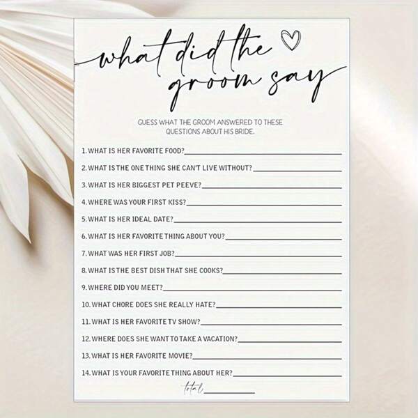 20pcs Bridal Shower Games Who Knows The Bride Best Cards, Fun Activities For Weddings, Bridal Showers And Bachelorette Parties