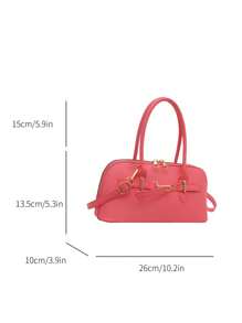 1pc Mode Vrouwen Tas Leren Handtas Vintage Casual Schoudertas Voor Dames Designer Zakelijke Stijl Vrouwelijke Top-Handvat Tassen Solide Eenvoud Wilde Afspraak Shell Tas Hoge Kwaliteit Vrouwen Koerierstas Om Te Werken Winkelen Pendelen Daten Wit Zwart Roze Zilver Groen Khaki