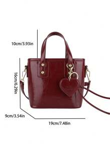Nuevo bolso de cubo de moda para mujer de unicolor y minimalista de piel de PU, estilo elevado perfecto para citas y salidas informales, versátil bolso cruzado mini