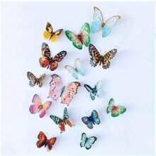 18pcs/36pcs Butterfly Decorative Packaging Background Wall DIY Photo Props Photo Stereo Butterfly - Multicolor - View 10