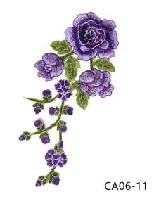 1pc Colorful 3D Embroidered Peony Flower Patch With Lace Trim, DIY Clothing Accessory Applique