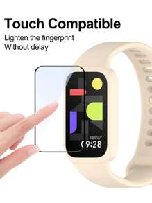 2pcs Screen Protectors+1pc Silicone Strap For Redmi Band 3 Sport Bracelet For Compatible With Xiaomi Smart Band 9 Active Wristband Cover Accessories - one-size - View 6