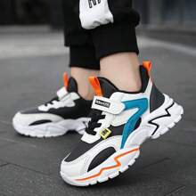 Kids' Autumn/Winter Casual Chunky Sneakers, Adjustable Hook & Loop Closure, Easy On/Off, Colorblocked, Thickened Non-Slip Sole, Campus/Student Sports Shoes Colorful Sneakers - Multicolor - View 6