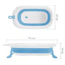 Bañera Tina De Baño  Bebe Plegable Portatil Casa Viaje - Azul - Ver 2