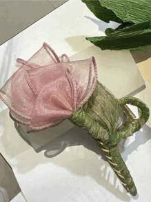 1 件甜美郁金香发夹优雅的后脑勺高端感觉大发夹森系发饰 - 彩色 - 查看 5