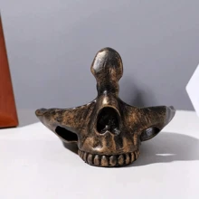 1pc Resin Craft Skull Head Eyeglasses Holder Frame Home Decor Halloween Decor Fall Decor Room Decor - Multicolor - View 3