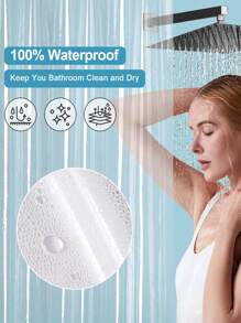 1 件高度透明趣味鱼印花浴帘，夏季清凉防水浴室门帘，防风薄纱窗帘，带挂钩，尺寸有 35 英寸宽 X71 英寸长、47 英寸宽 X71 英寸长、59 英寸宽 X 71 英寸长、71 英寸宽 X71 英寸长、71 英寸宽 X79 英寸长、79 英寸宽 X 79 英寸长、94 英寸宽 X 79 英寸长，适用于浴室、浴缸、淋浴房