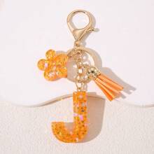 Móc khóa chữ cái hoa sequin sang trọng với tua rua vàng và điểm nhấn lấp lánh - Mặt dây chuyền chữ bằng nhựa dành cho phụ nữ và trẻ em gái - Lý tưởng cho chìa khóa xe, ví, ba lô - Quà tặng hoàn hảo, quà tặng cho phụ nữ | Chi tiết tua rua thanh lịch | Móc cài, móc khóa dễ thương cho bé gái Phụ kiện túi xe hơi Phụ kiện túi đeo chéo phong cách Goth Y2k Phụ kiện dây đeo có ngăn đựng thẻ Phụ kiện túi xe hơi Phụ kiện túi đeo chéo Giáng sinh - Nhiều màu - Xem 5