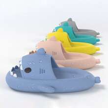 Shark Slippers – Zapatillas Unisex de Dibujos Animados, Pantuflas de Casa y Sandalias de Playa, Suaves y Divertidas - Gris - Ver 3