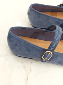 REVREAL Mary Jane Ballet Flats - Blue - View 3