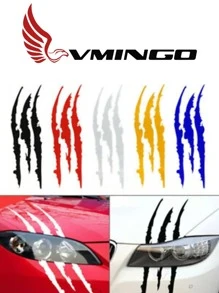 Vmingo Decal Scratch Claw Aggressive Animal Headlight Universal Auto - Màu xanh lam - Xem 3