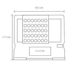 PromoClick Mini Calendar With Base, Movable Grid And Aluminium Wheel To Change The Days And Months Of The Year. - Silver - View 3