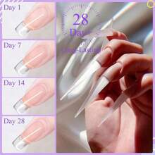 QAZIXU Nude Color 15g Acrylic Uv Extension Nail Gel Pink Extending Varnish Gel Repair Broken Nails Builder Manicure Polish Gel Include :Free 100PCS Nail Forms And Acrylic Nail Brush Pen For Gift Professional Salon Nail Art Kit