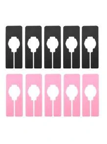 10pcs Clothing Size Divider Clips, Rectangular Hanger Dividers With Blank Labels For Garment Organization And Classification - Multicolor - View 16