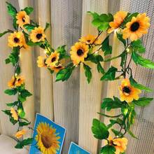 NetHong LED Solar Powered Sunflower Fairy String Lights Garden Outdoor Wall Fence Lights - Sunflower 2m - View 10