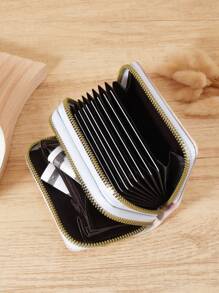 Fashionable Double Zipper Versatile Coin Wallet,Card Holder Multi-Card Card Organizer For Storage Credit Cards,Lightweight Minimalist,Fashion,Modern,Business,For Anniversary,For Christmas,On Valentine Day,For Birthday Gift,For Gift,For Lover For Women,For Girls,For Lady,For Female,Bag School Supplies For School Dorm Room & Back To School - Pink - View 3