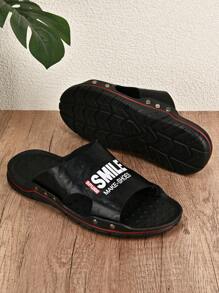 Men's Slippers Summer Outside Leather Sandals Big Size 39-48 Beach Slippers Anti-Slip Casual Slide Men Shoes