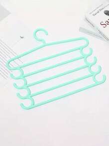 1 件节省空间的 5 层塑料裤架，多用途衣服收纳架，适用于家庭、卧室、浴室、厨房，未完成饰面