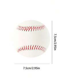 قطعة واحدة من مضارب التدريب الليلية للبيسبول ، قلب خشبي ناعم - أبيض - مشاهدة 2