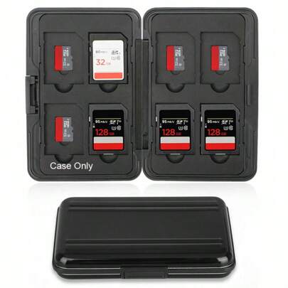 Estuche Para Memorias SD y Micro SD Porta tarjetas de Alumnio para Memorias SD  Resistente, ligero capacidad hasta 16 memorias