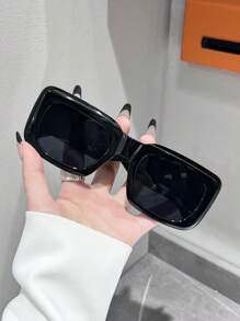 1 Pair Vintage Rectangular Sunglasses For Women & Men, Fashion Design For Fishing, Sports, Vacation, Driving, Street, Beach, UV Protection, Outdoor Activities, Golf, Festivals, Hiking, Parties, Sun Protection