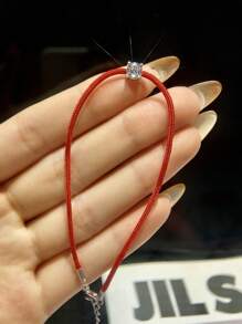 1 件 0.5 克拉莫桑石钻石四爪手链 S925 纯银结婚手链订婚手链奢华珠宝礼物女孩女士周年纪念