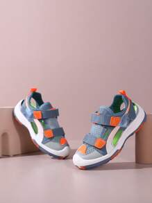 Boys' Summer Sport Sandals With Hook And Loop For Outdoor Hiking - Blue - View 9