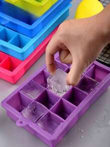 1 Piece Purple Silicone 15 Grid Or 24 Grid Ice Box With A Cover For A Household Square Ice Box, Ice Box Mold, Household Ice Box Ice Box Mold