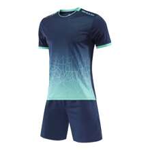 2pcs Personalized Tween Boys Soccer Jersey- Customized Name,Number And Picture Print Short Sleeve T-Shirt+Shorts Sports Set Spring/Summer